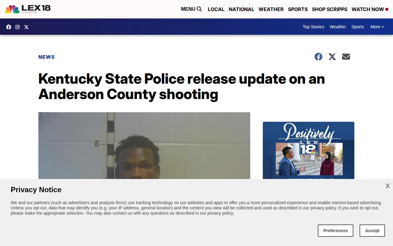 Anderson County crime news report from WLEX18 and Kentucky State Police